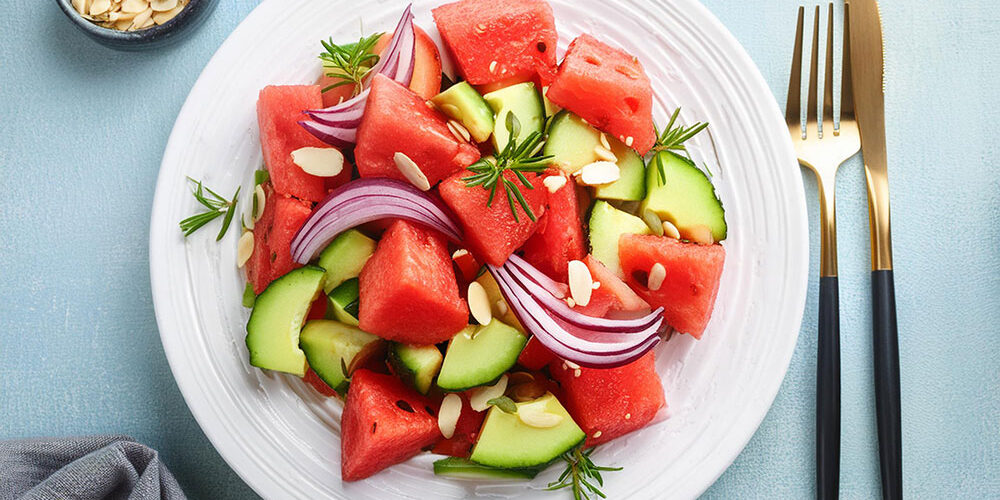 Watermelon & Cherry Tomato Salad